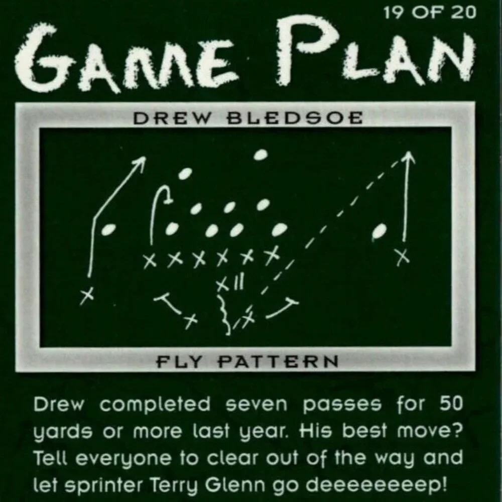 1998 Leaf Rookies & Stars #19 Drew Bledsoe Game Plan #3323/5000